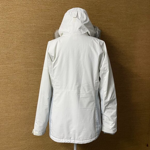 Columbia Ava Alpine Hooded Ski Jacket Women's L White Grey - Picture 3 of 16